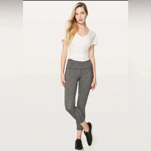 Lululemon Wunder Under Hi Rise 7/8 Tight Full On Luxtreme 25" Heathered Black 8